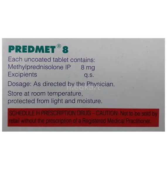 predmet 8mg tablet 15's